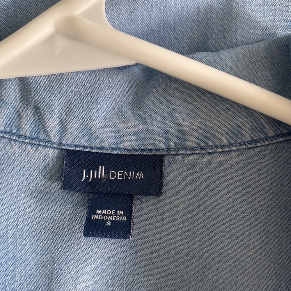J. Jill Soft Blue Tencel Chambray Romper Sz S
